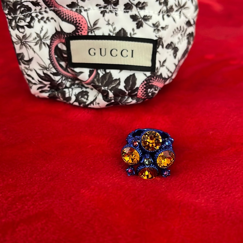 Gucci Metallic Bright Blue Ring